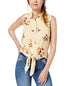 Juniors' Tie-Front Blouse